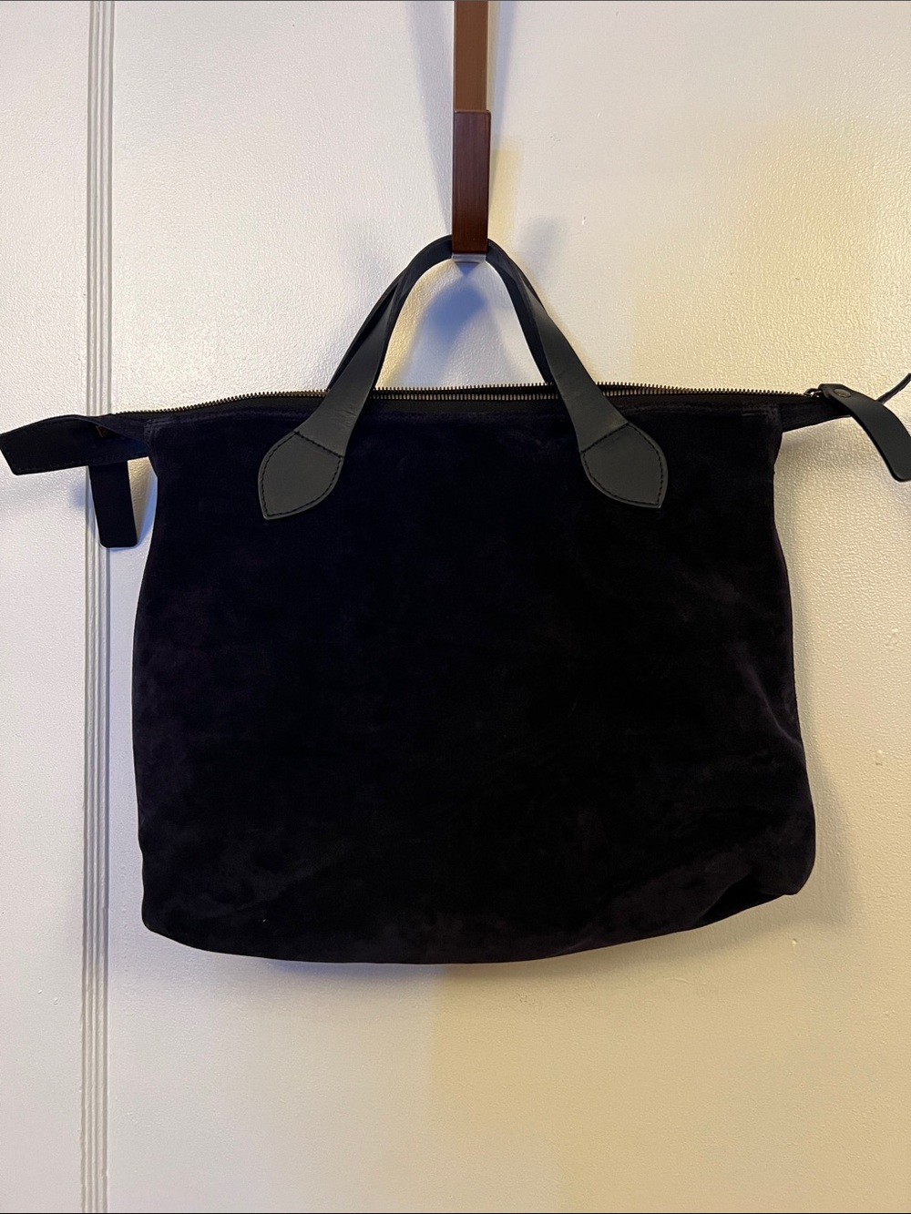 Parker Thatch NAVY Suede Charlie Handbag - Picture 4 of 13